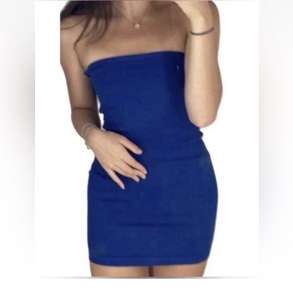 Zara Royal Blue Cowl Neck Top - Picture 1 of 6